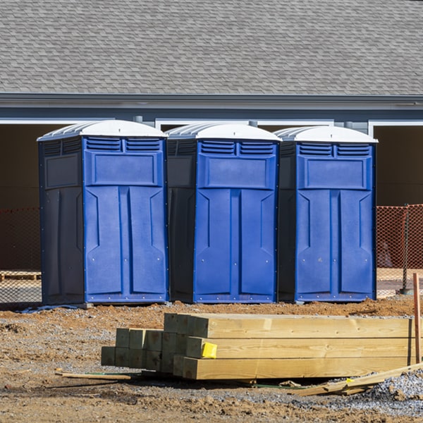 how often are the portable restrooms cleaned and serviced during a rental period in Huntington Park